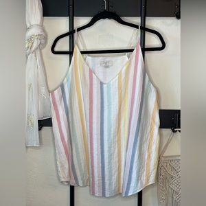 Pastel Rainbow Striped Loft Top